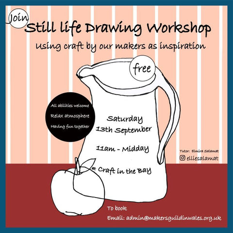 FREE - Still Life Drawing with Elmira - 13th Sept, 11am