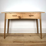 Oak Hall Table with Drawers by Teifi Woodworker