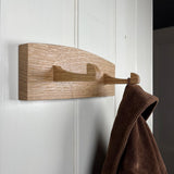 Oak Coat Hooks - 2 Hook by Teifi Woodworker