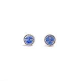 Tiny spotty studs in blue by Katryn Willis