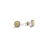Tiny spotty studs in lemon yellow by Katryn Willis