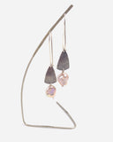 Warm-rain kite stud drop earrings with Pearl by Sara Lloyd-Morris