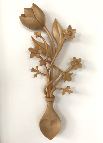 Tulip, buttercup and ivy by Llew Tudur