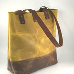 Two Tone Daytripper Tote in Mustard by Coterie Leather