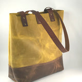 Two Tone Daytripper Tote in Mustard by Coterie Leather