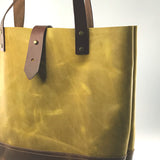 Two Tone Daytripper Tote in Mustard by Coterie Leather