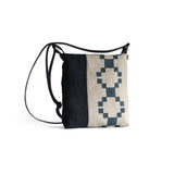Small natural Welsh block print bag by Lynda Shell