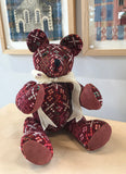 Welsh Tapestry Teddy Bear (Reds) by Susan Smith