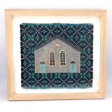 Welsh Chapel Framed Embroidery (Penmorfa) by Susan Smith