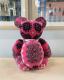 Welsh Tapestry Teddy Bear (Pinks) by Susan Smith