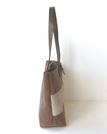 Wild Hide Mini Tote in Gold Splash and Tan by Coterie Leather