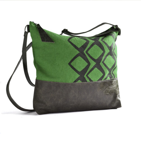 Zip Top Bag in Green by Lynda Shell