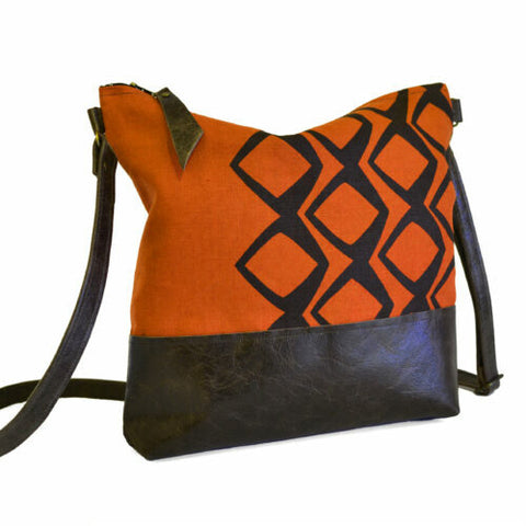 Zip Top Bag in Orange by Lynda Shell