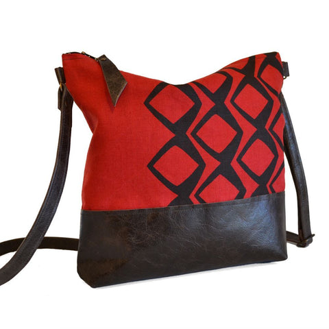 Zip Top Bag in Red by Lynda Shell
