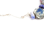 Blue three pebble bead necklace by Alison Shelton Brown