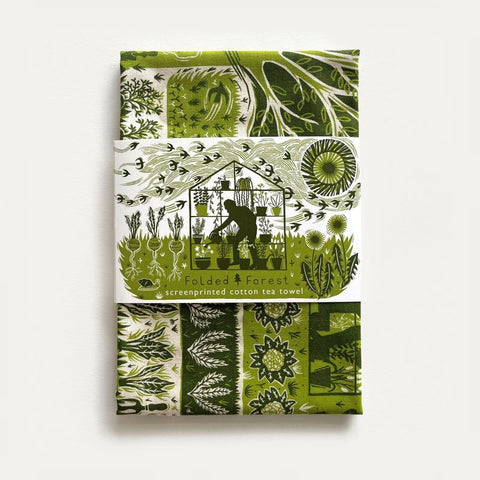 Cotton Tea Towel - Allotment by Folded Forest