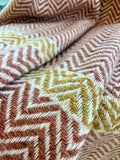 Bullfinch Chevron throw by Sioni Rhys Handweavers