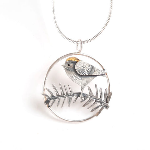 Goldcrest Pendant by Beck Crow