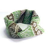 Green & brown snood by Adam Rae