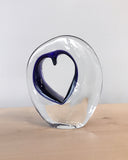 Glass heart in purple by Kathryn Roberts