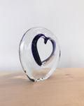Glass heart in purple by Kathryn Roberts