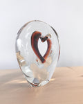 Glass heart in red by Kathryn Roberts