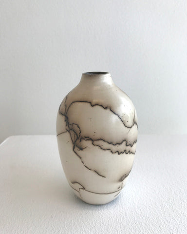 Horsehair Raku Vase by Jodie Neale