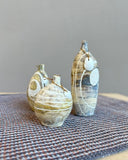 Stoneware Penarlâg slip ratting pebble bottle by Kirsti Hannah Brown