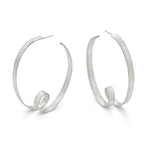 Ribbon Oval Hoop Earrings by Jodie Hook
