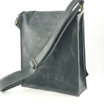 Raw Edge Leather Bag w Vintage Key by Coterie Leather