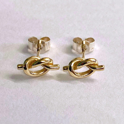 9ct Gold Knot Studs by Ann Catrin Evans