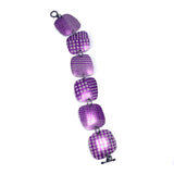 Spotty square bracelet in mauve by Mandy Nash