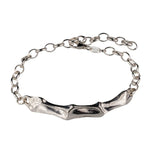 Mihi Sterling Silver Molten Bracelet by Duxford Studios