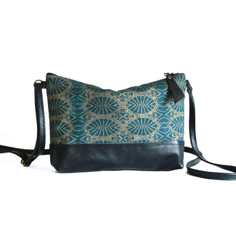 Occasional bag in teal/gold by Lynda Shell