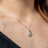 Sterling Silver Hand Pendant Necklace (small) by Duxford Studios