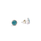 Tiny spotty studs in turquoise by Katryn Willis