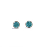 Tiny spotty studs in turquoise by Katryn Willis