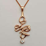 Celtic Collection - Rose Gold & Diamond Necklace by Selwyn Gale