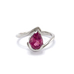 9ct White Gold Ring w Pippin Rubellite by Selwyn Gale