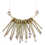 Multi Knot Necklace in Brass by Ann Catrin Evans