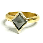 Kite Ring with Grey Diamond by Anne Morgan