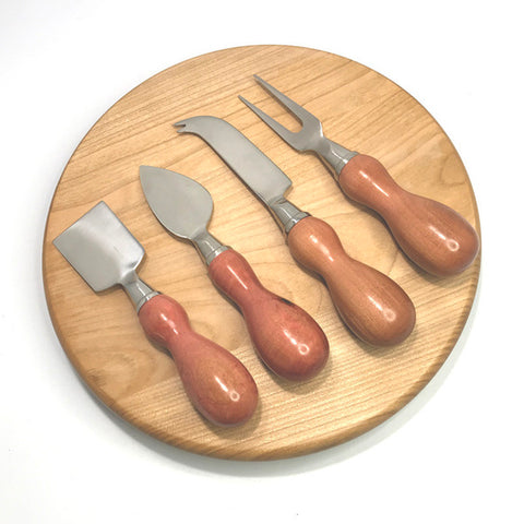 Cheese Knife Set in Pink Ivory by John Parkinson