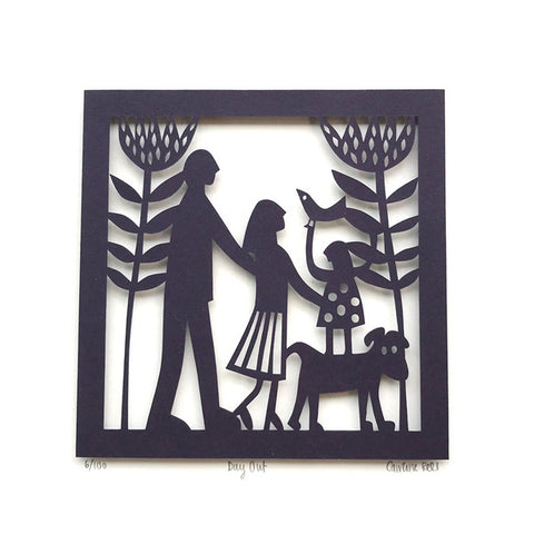 Day Out papercut by Caroline Rees