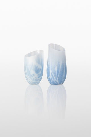 Small Blue and White Thin Vase by Verity Pulford
