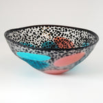 Black Spot Bowl with Pinks by Kathryn Roberts