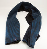 Handwoven navy/blue/charcoal necktie by Llio James