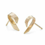 9ct Luxe Fold Stud Earring Yellow Gold by Jodie Hook