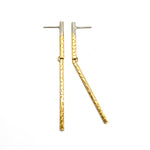 FLUX - Gold Gradient Earrings (long) by Rebecca Burt