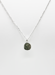 Hammered blobby pendant by Rebecca Oldfield