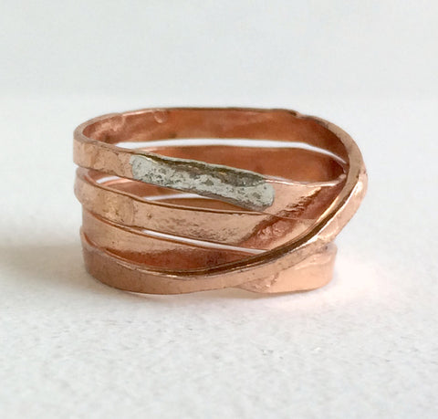 Copper Wrap Ring by Ann Catrin Evans